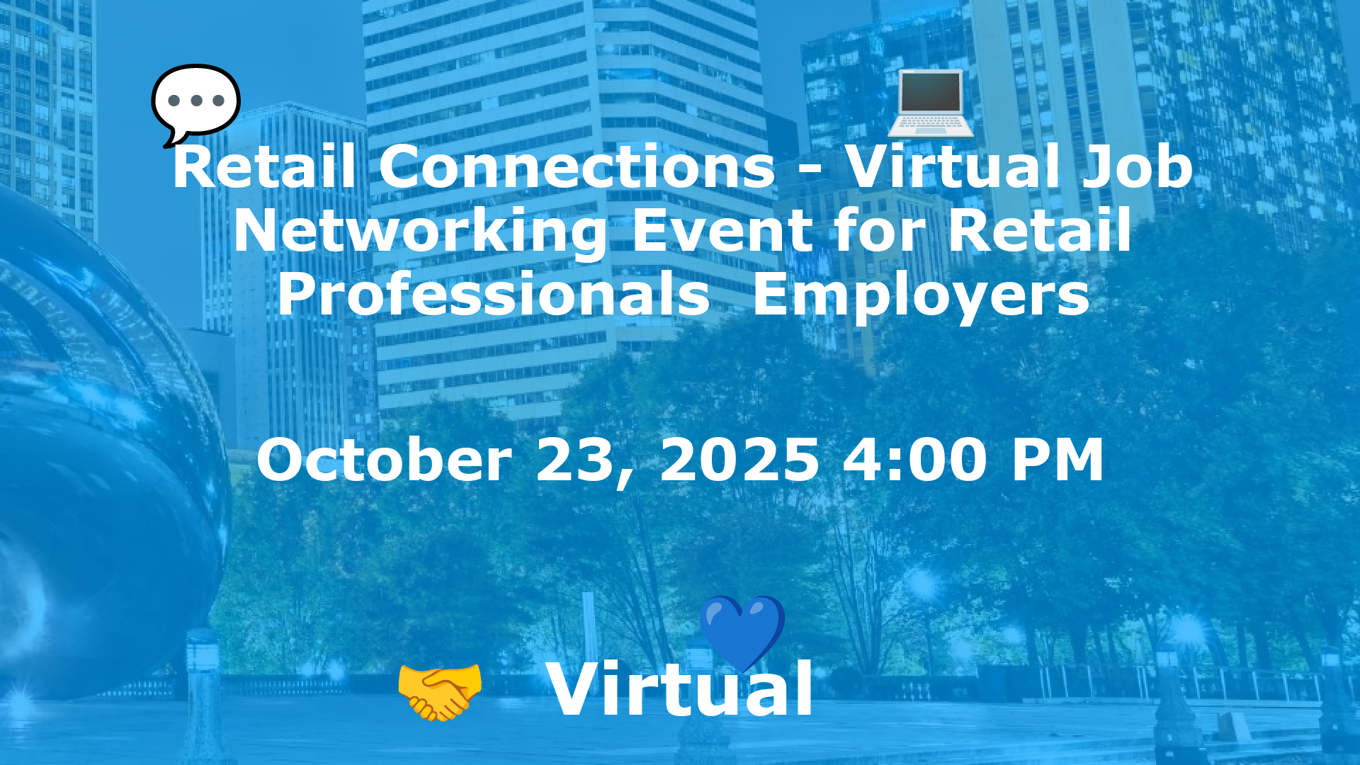 Retail Connections - Virtual Job  Networking Event for Retail Professionals  Employers event image